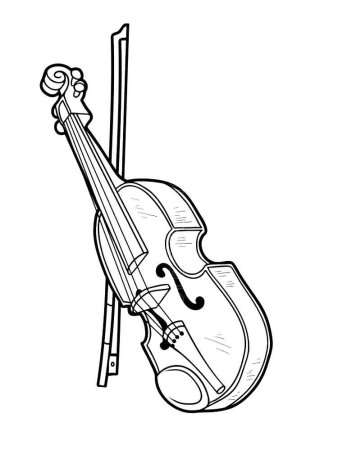 Раскраски скрипка 🎨 распечатать бесплатно, скачать для детей