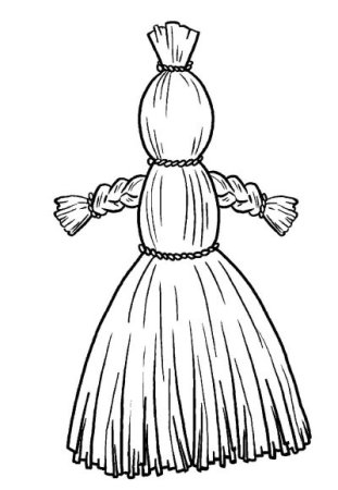 Чучело Масленицы раскраска