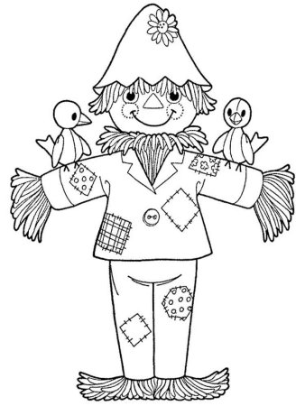 Пугало рисунок легкий