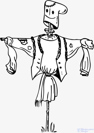 Раскраска чучело огородное