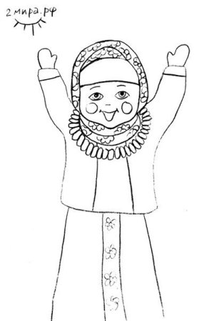 Раскраска пугало огородное для детей