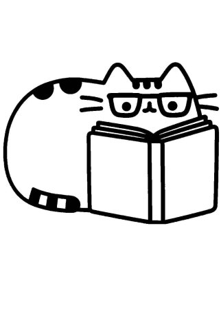 Раскраска кот Пушин наклейки