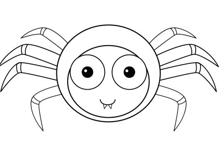 Паук раскраска