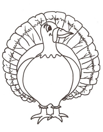 Индюк раскраска