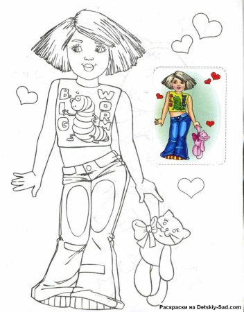 Барби раскраска для девочек крутые