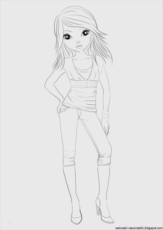 Раскраски модные девушки