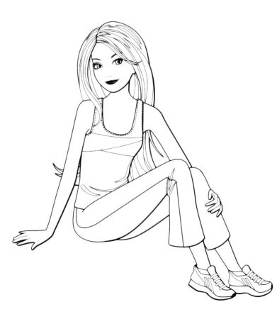 Модные девчонки. Раскраска