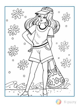 Джинсы раскраска