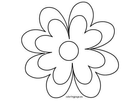 Раскраска цветок без стебля