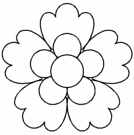 Цветок контур для вырезания