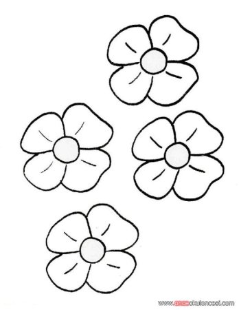 Цветы для раскрашивания маленькие