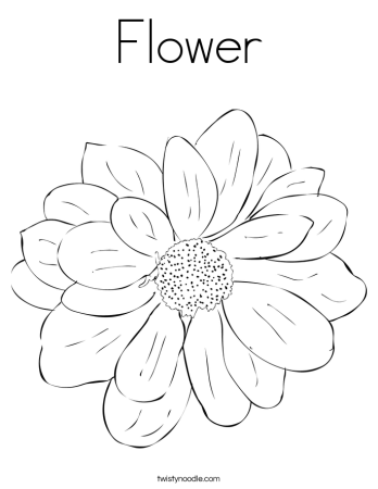 Большой цветок раскраска