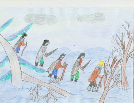 Рисунок Ивана Сусанина карандашом