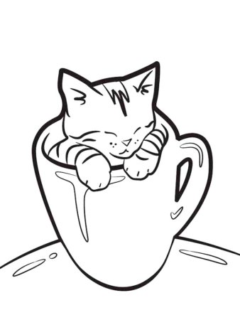 Раскраска. Котики