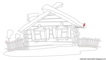 Изба раскраска