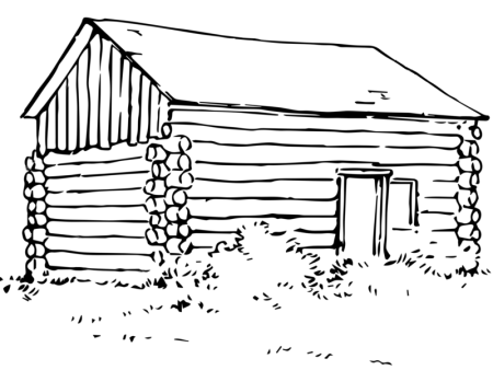 Русская изба раскраска