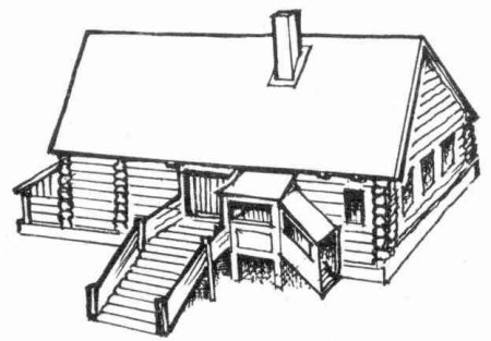 Древнерусская изба снаружи