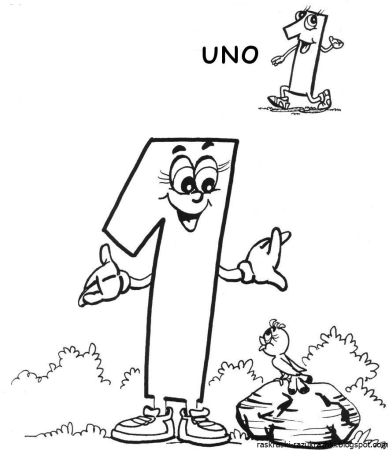 Смешные цифры для раскрашивания