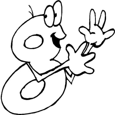 Веселые цифры: раскраска