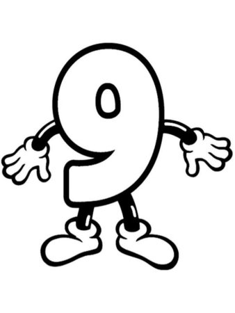 Смешные цифры для раскрашивания