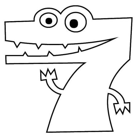 Веселые цифры: раскраска