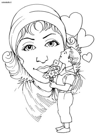 Раскраска ко Дню матери