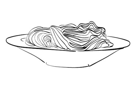 Раскраска макароны