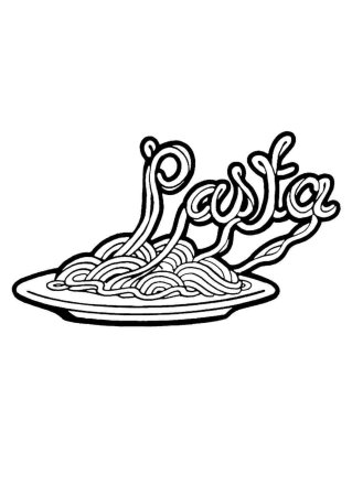 Раскраска для детей макаронцы