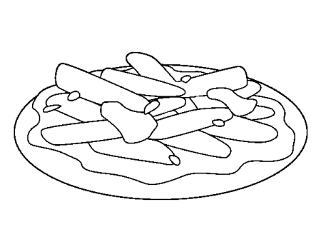 Картофель фри раскраска