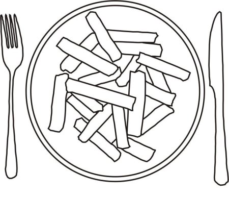 Раскраска макароны в упаковке