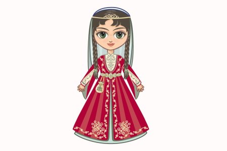 Народный костюм Татаров рисунок