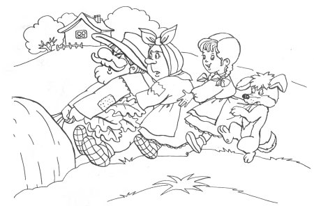 Репка раскраска для детей