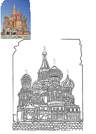 Собор Василия Блаженного раскраска