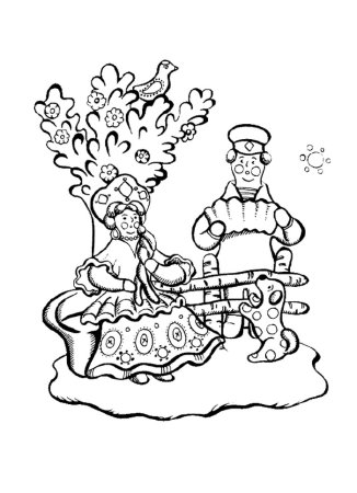 Народные промыслы. Раскраска
