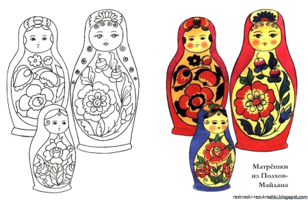Матрешка декоративное рисование