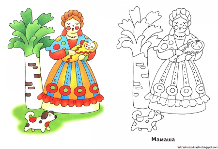 Хохлома раскраска