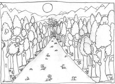 Парк раскраска для детей