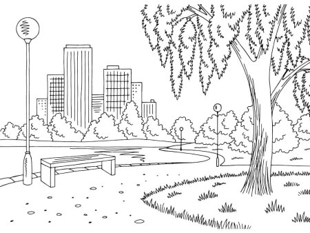 Раскраска в парке