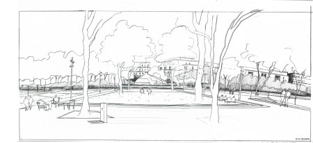 Осенний пейзаж набросок