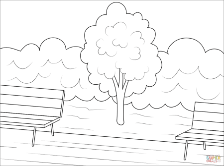 Раскраска пейзаж