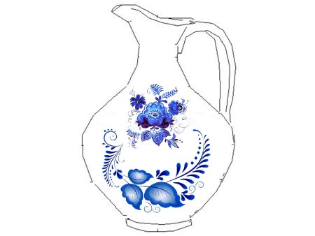 Роспись кувшинчиков рисование старшая группа Гжель