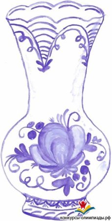 Гжельская роспись кувшин рисунок