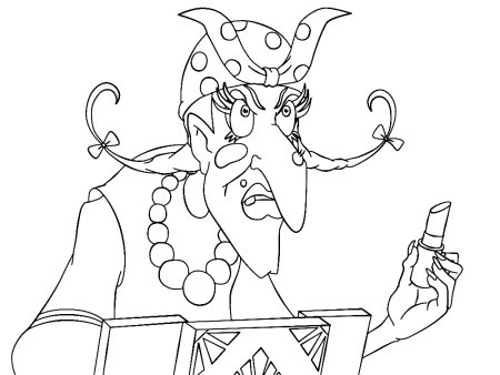 Баба Яга раскраска