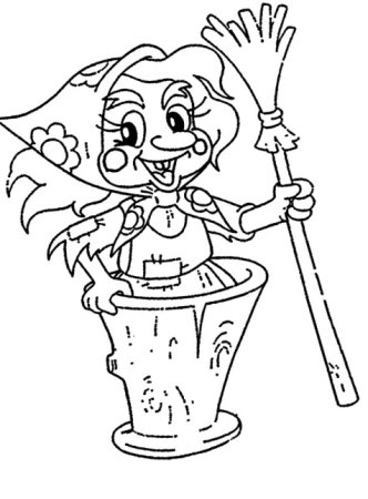 Баба Яга раскраска