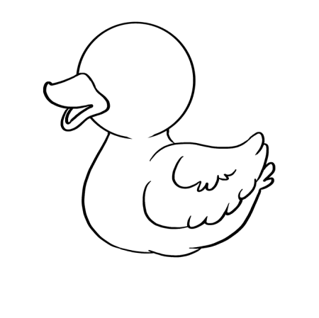Утка раскраска