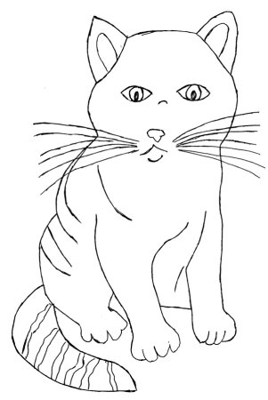 Разукрашка котик