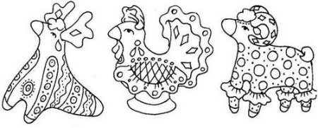 Филимоновская игрушка свистулька раскраска