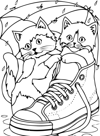 Раскраска кошечка