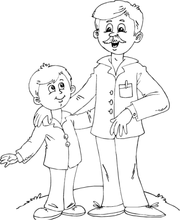 Папа раскраска для детей