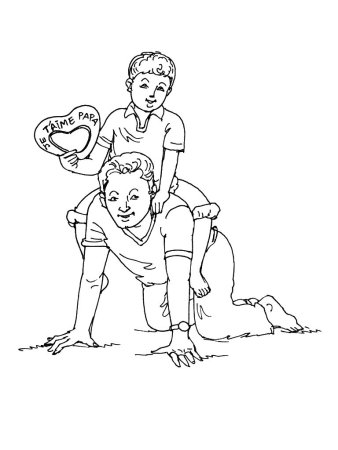 Отец раскраска